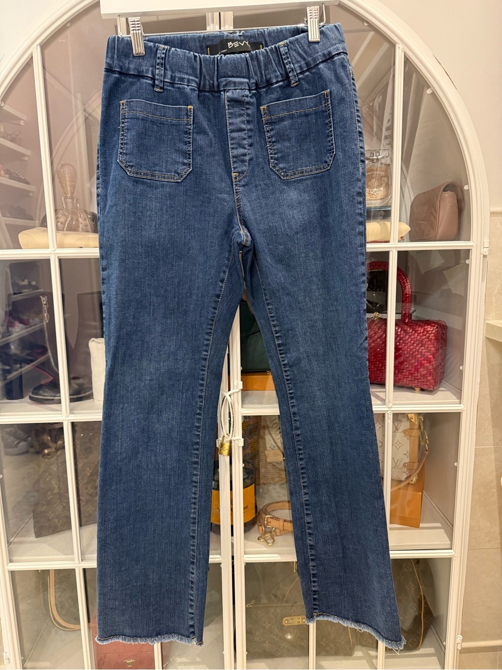 BEVY FLOG Mid Blue Wide-Leg Jeans